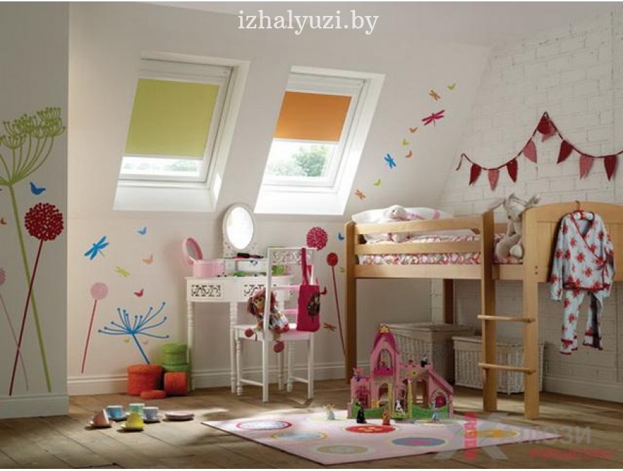 Рольшторы для мансардных окон в детскую комнату №06
