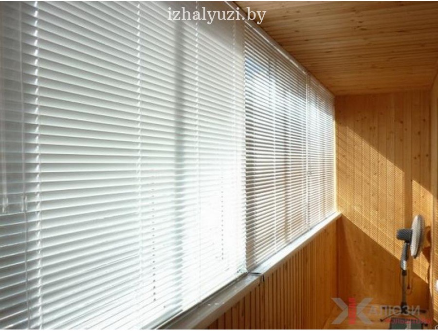 Горизонтальные жалюзи на раздвижную раму
