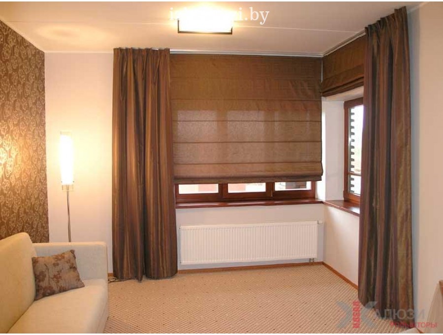 Римские шторы в спальню