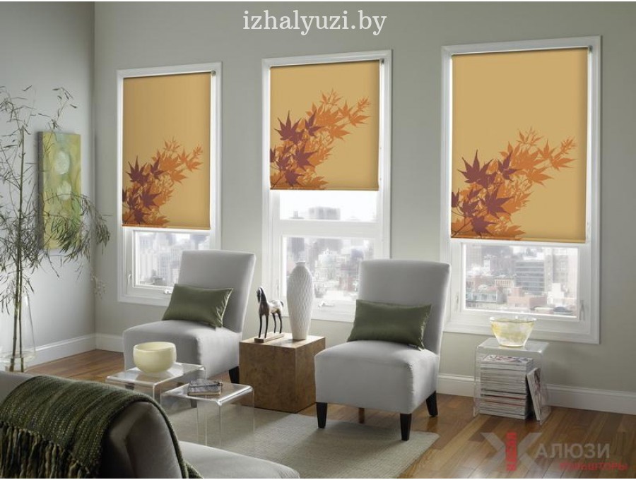 Рольшторы с фотопечатью на деревянные окна
