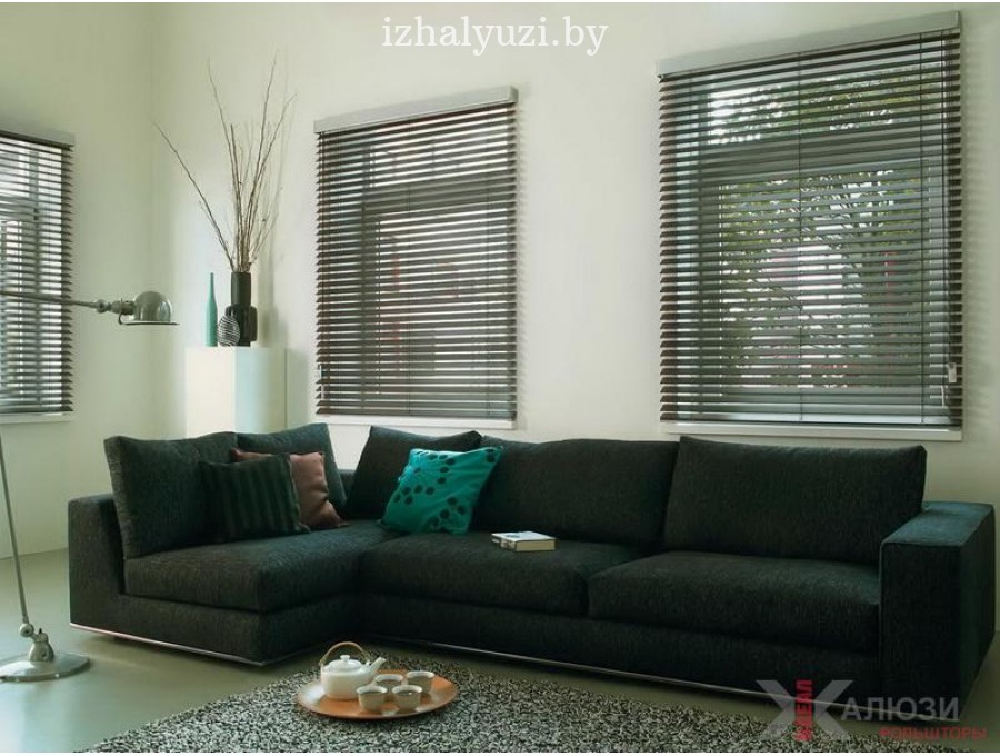Горизонтальные жалюзи в гостинную