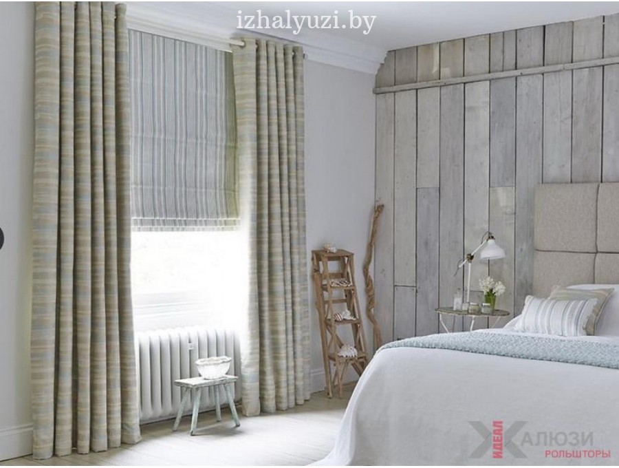 Римские шторы в спальню