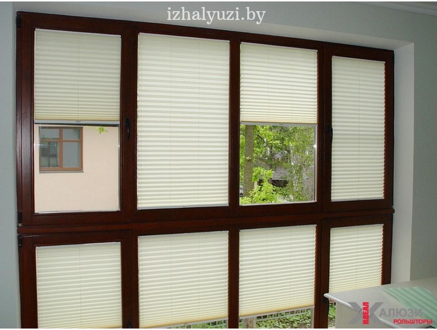 Жалюзи плиссе для большого окна