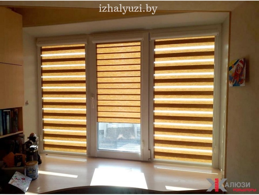 Рольшторы день-ночь бежевые