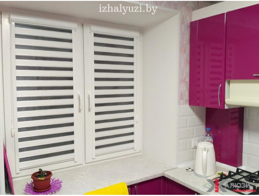 Рольшторы Uni 2 день-ночь белые