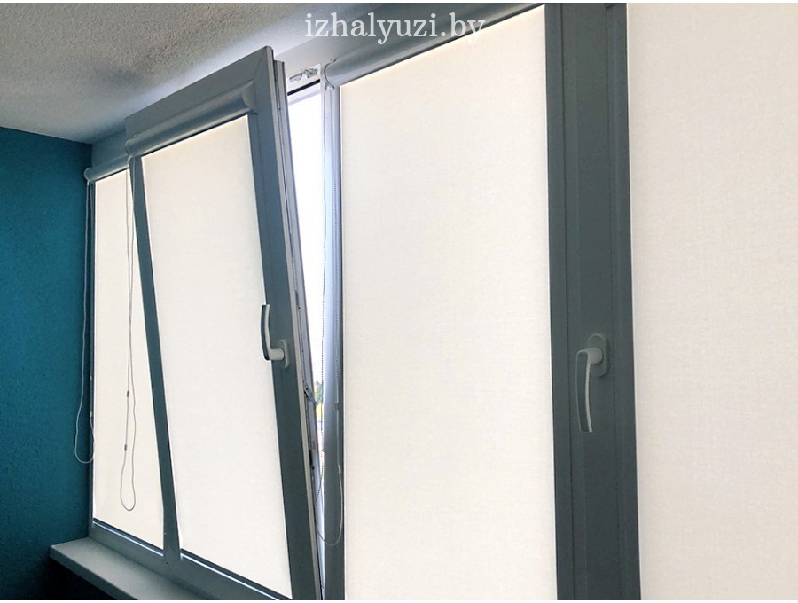 Кассетные рольшторы однотонные