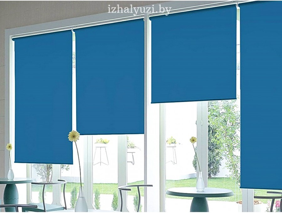 Свободновисящие рольшторы на французские окна 