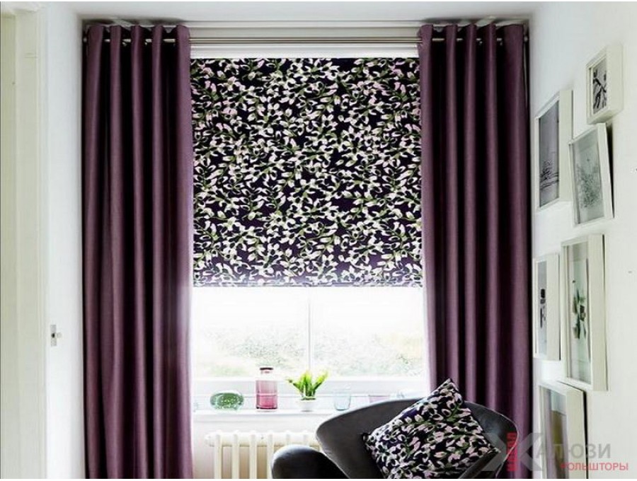Римские шторы в гостинную